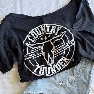 Black Country Thunder Crop Top